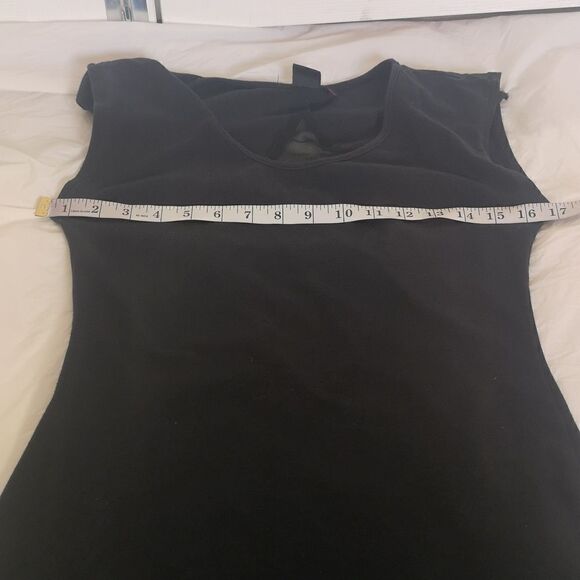 Material Girl Bodycon Net Back Mini Dress Medium Black - Picture 7 of 16